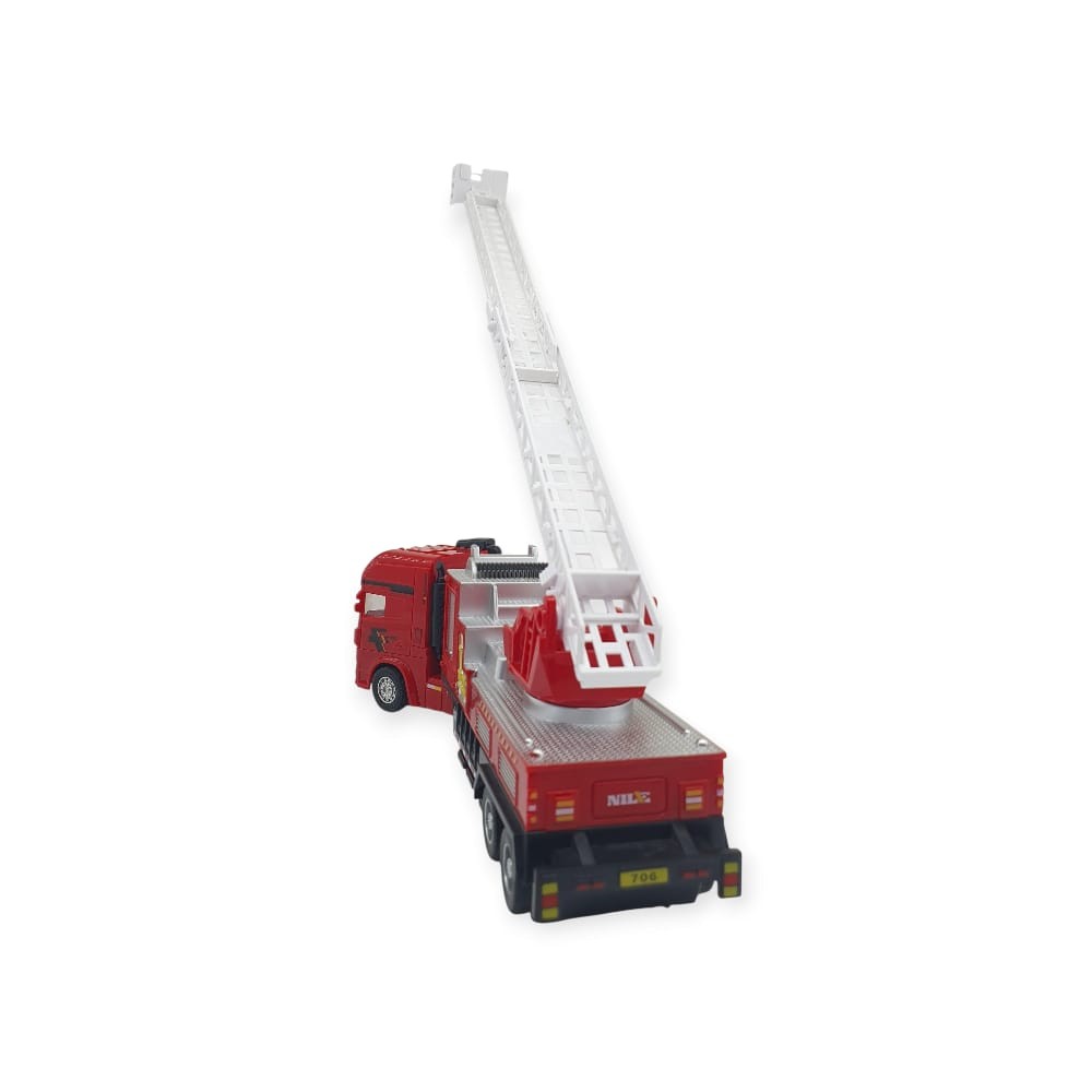 Metal İtfaiye Arabası - Düz Merdivenli 26cm - 706-45 - 1 ADET