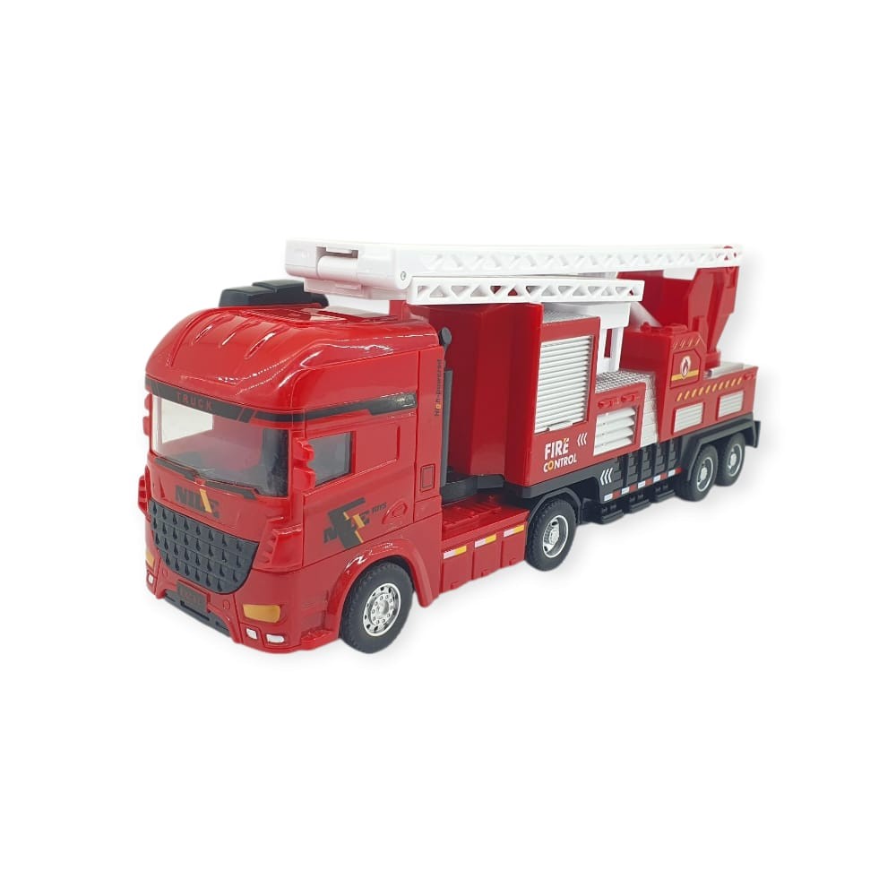 Metal İtfaiye Arabası - Merdivenli 26cm - 706-45 - 1 ADET
