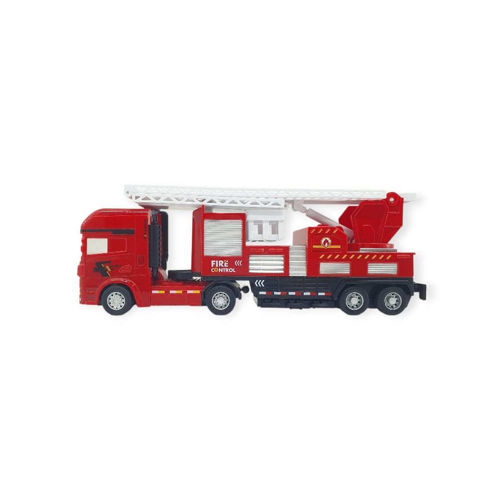Metal İtfaiye Arabası - Merdivenli 26cm - 706-45 - 1 ADET