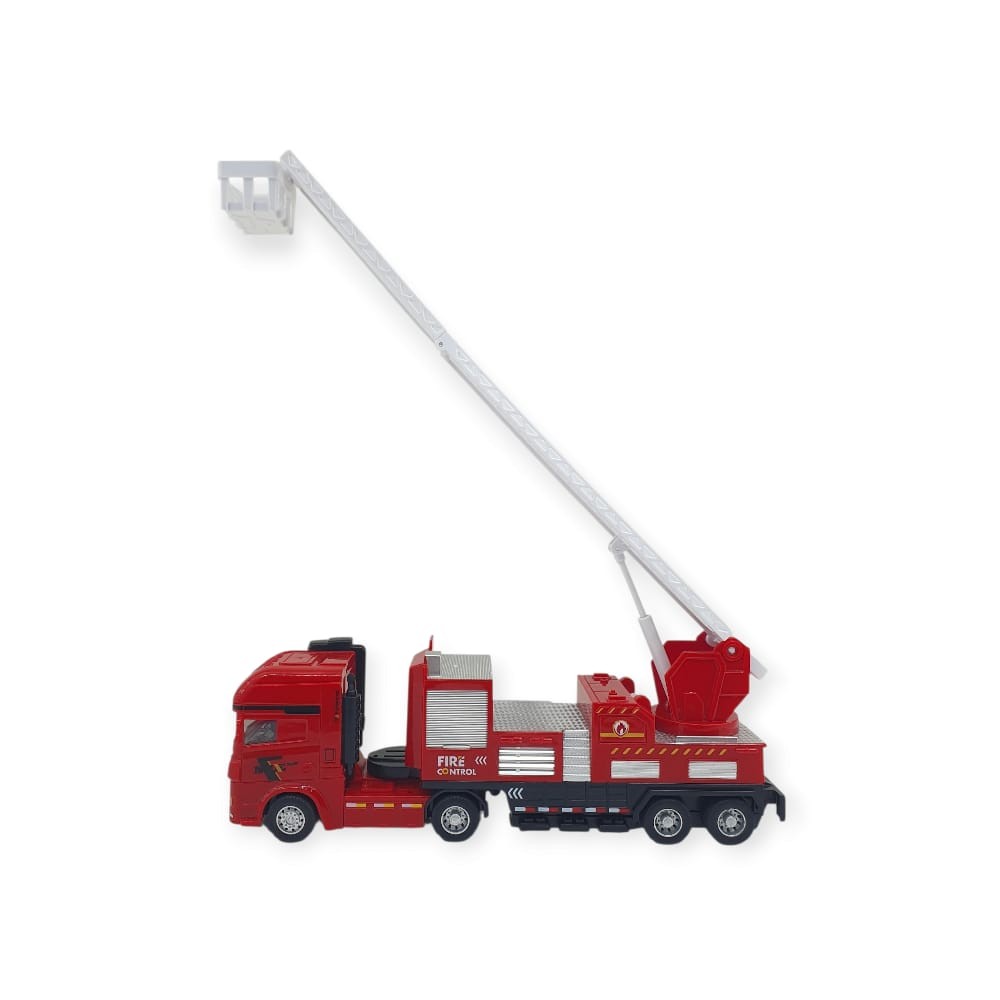 Metal İtfaiye Arabası - Merdivenli 26cm - 706-45 - 1 ADET