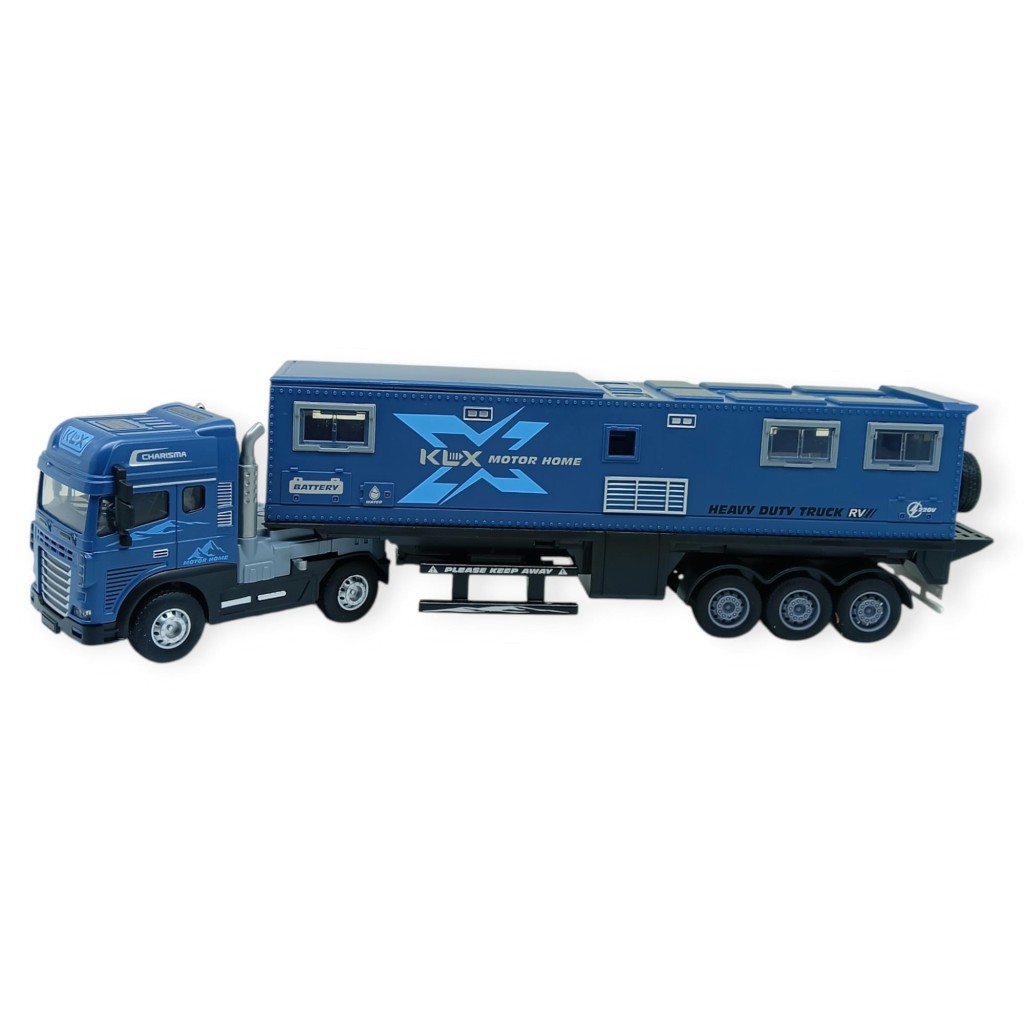 Metal Tır 1:24 - Sesli Işıklı Karavan Tır 39 cm - Lacivert - 1 ADET Metal Tır 1:24 - Sesli Işıklı Karavan Tır 39 cm - Lacivert - 1 ADET