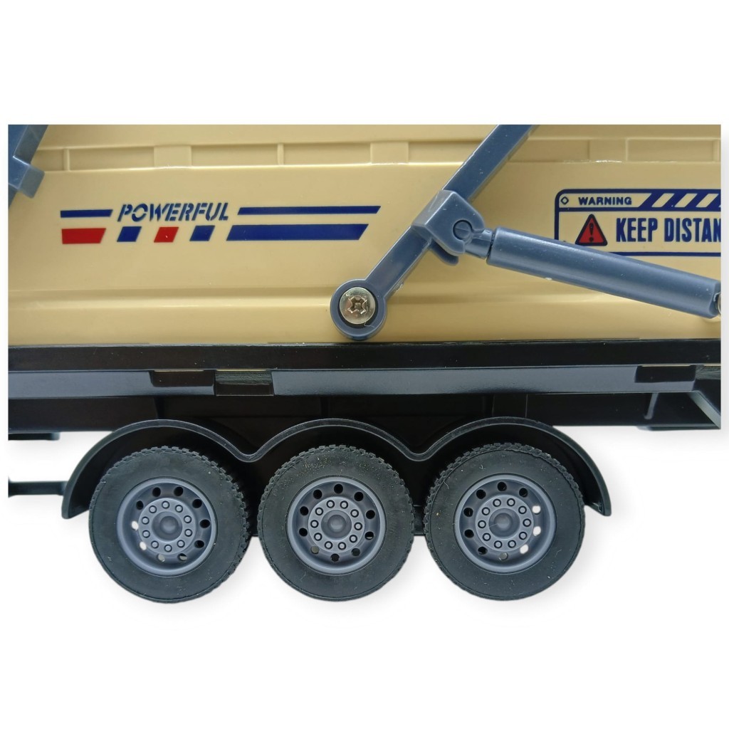 Metal Tır 1:24 - Sesli Işıklı Kum Taşıyıcı Tır 39 cm - Haki - 1 ADET