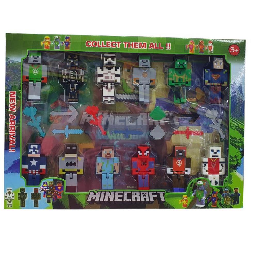 CLZ505 Minecraft  &  12 li Figür Set ve Aksesuarları