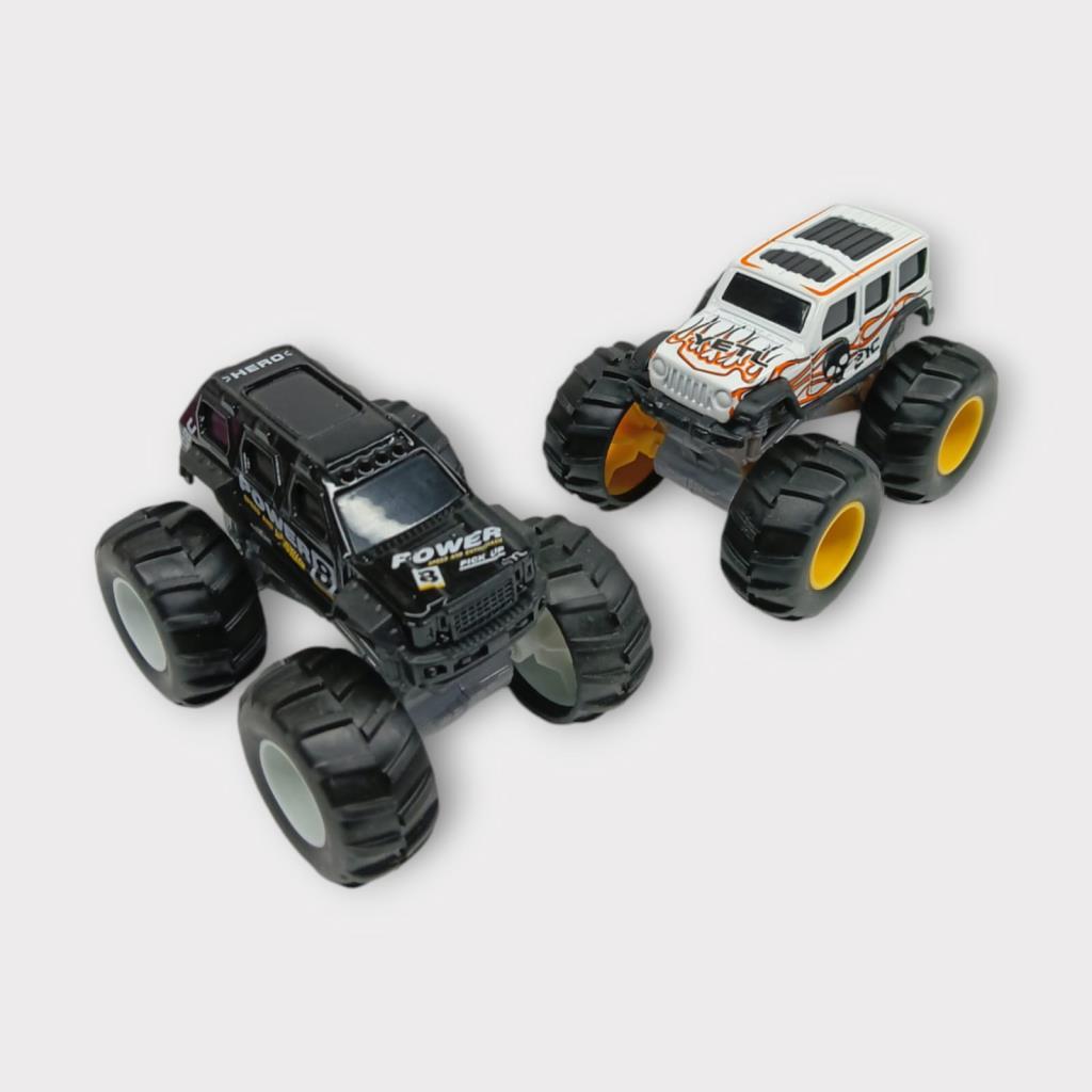 Mini Off-Road Araçlar 2'li - Siyah Beyaz - 1 ADET