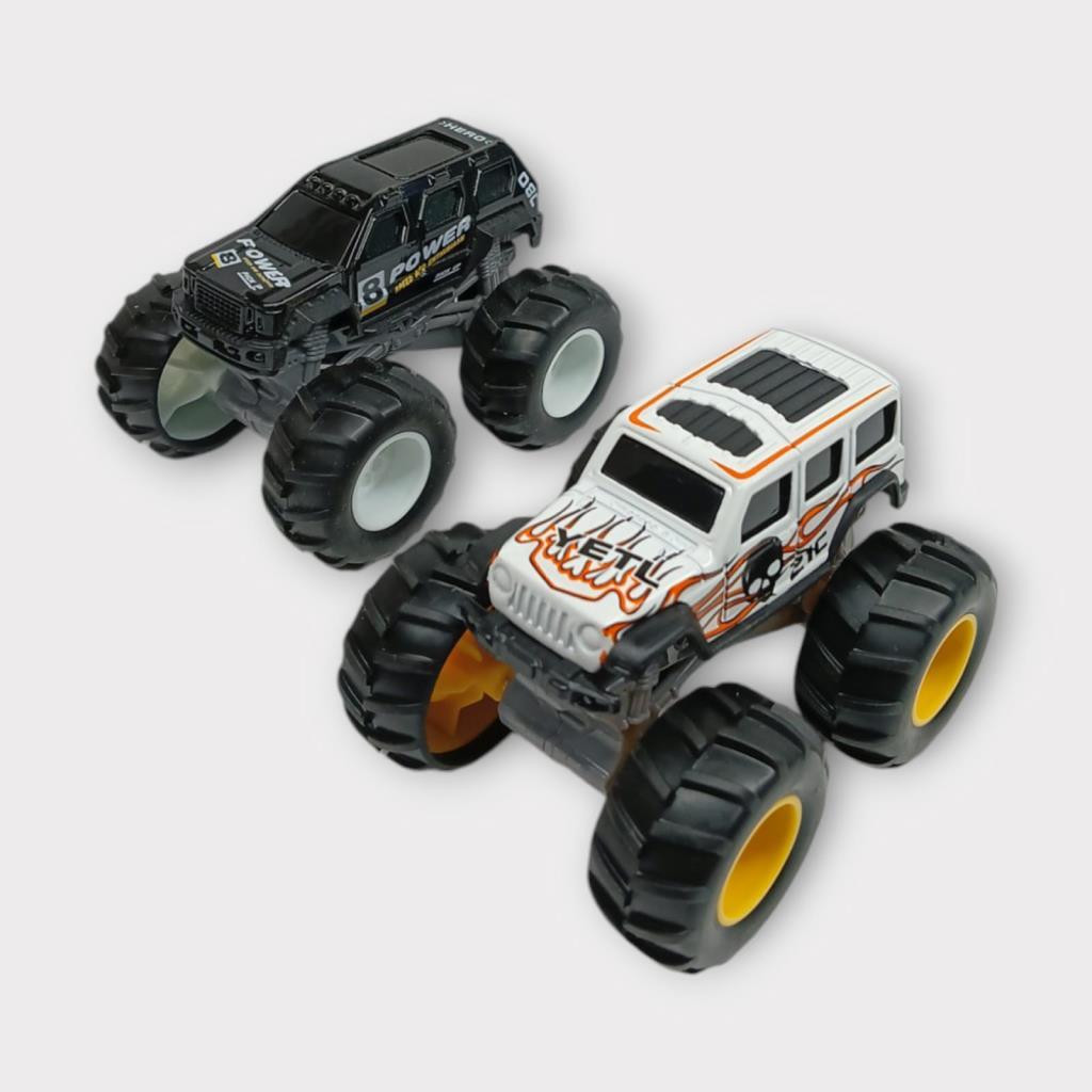 Mini Off-Road Araçlar 2'li - Siyah Beyaz - 1 ADET