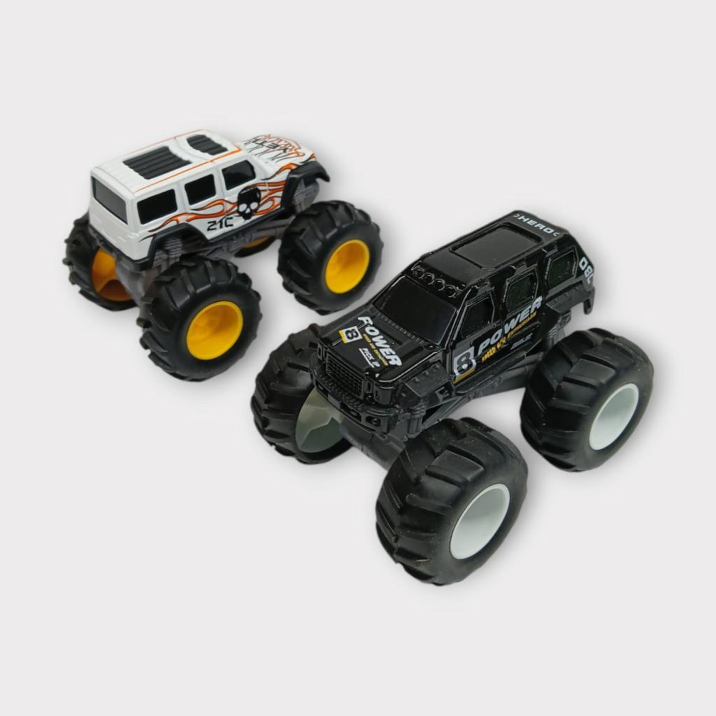 Mini Off-Road Araçlar 2'li - Siyah Beyaz - 1 ADET