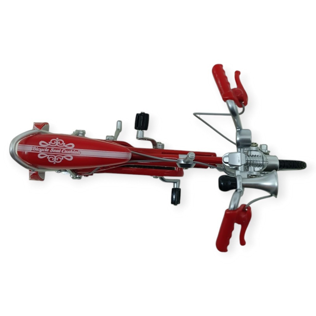 Model Araçlar -1:8 Metal Retro Pinokyo Bisiklet - Die -Cast 17 cm - Kırmızı - 1 ADET