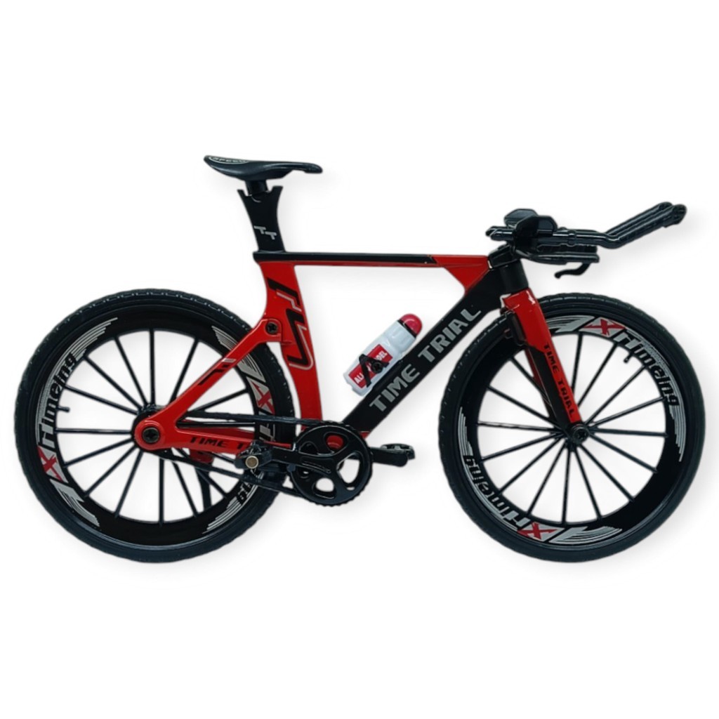 Model Araçlar -1/10 Metal Yarış Bisikleti 18 cm - Kırmızı - 1 ADET