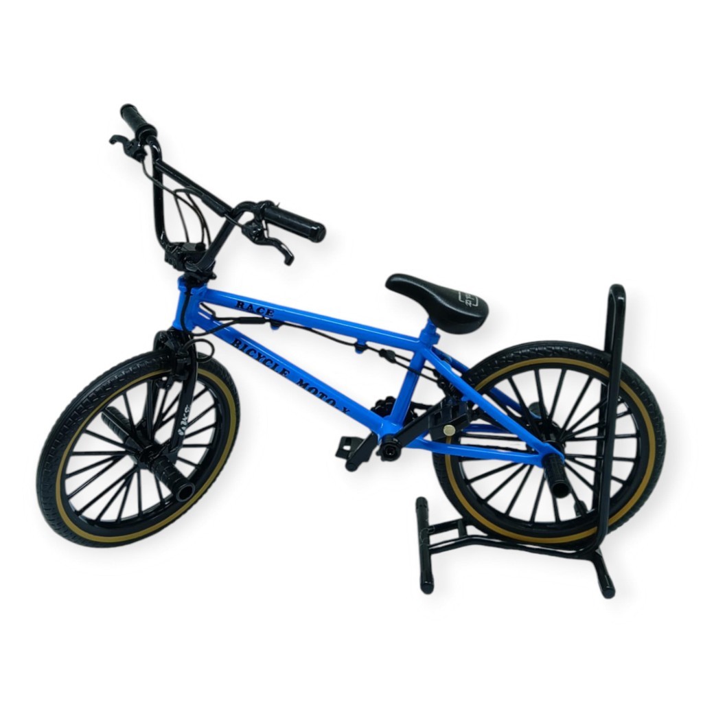 Model Araçlar -1:8 Metal BMX Bisiklet - Die -Cast 17 cm - Mavi - 1 ADET