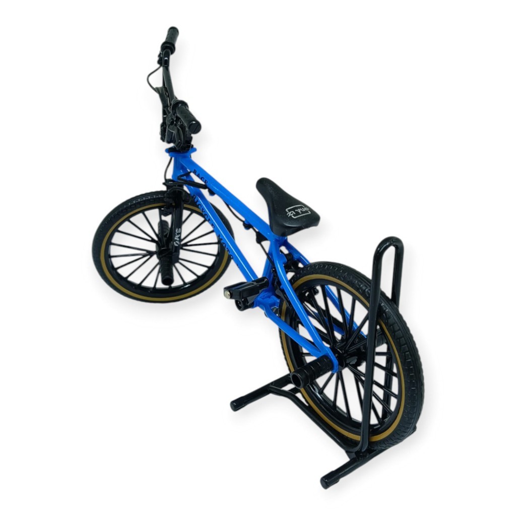 Model Araçlar -1:8 Metal BMX Bisiklet - Die -Cast 17 cm - Mavi - 1 ADET