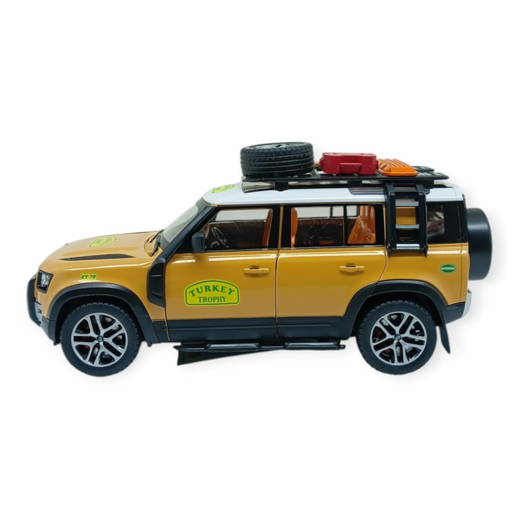 Model Araçlar - Metal Sesli Off-Road Araba 22 cm - Sarı - 1 ADET