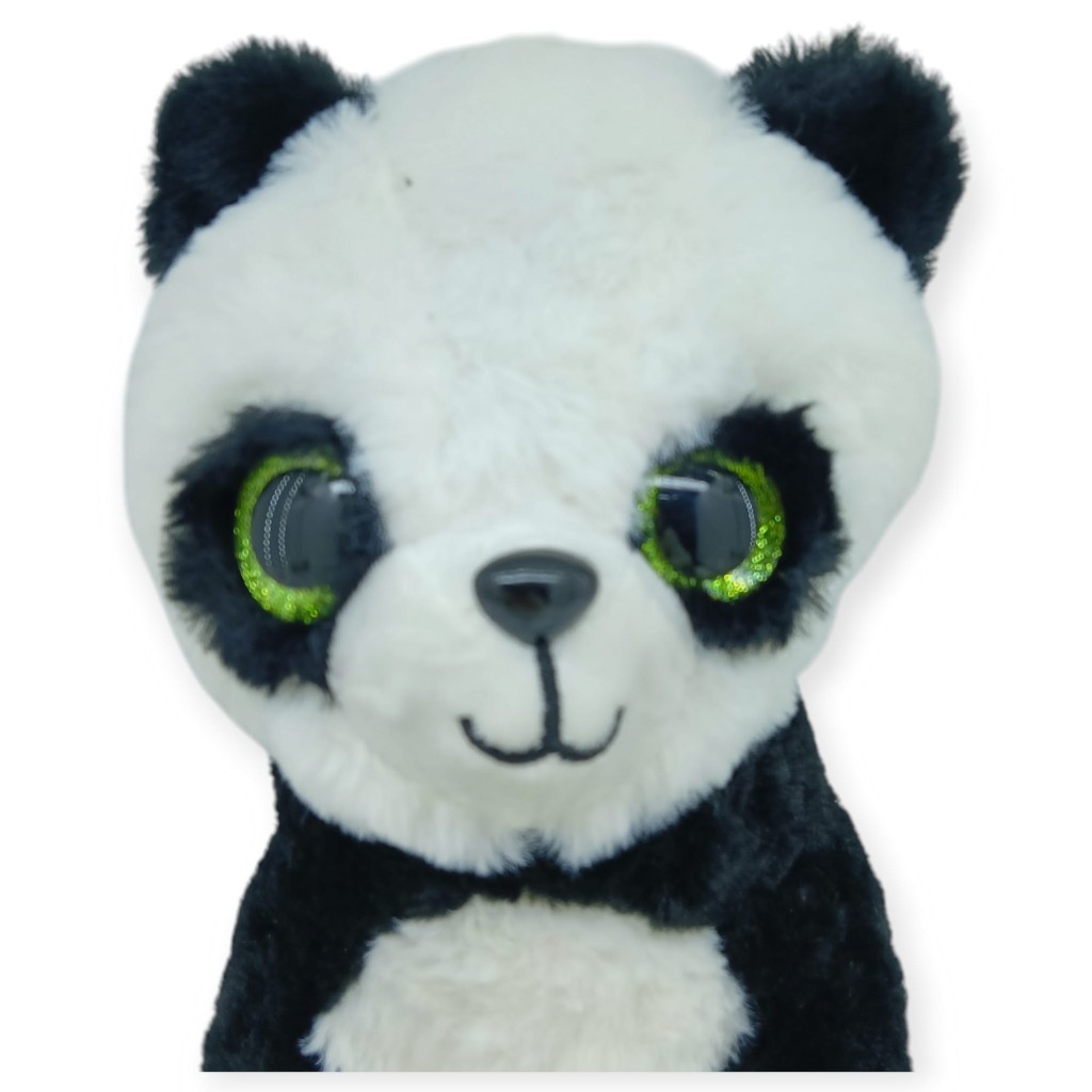 Peluş Cam Gözlü Hayvanlar 25 cm - Panda - 1 ADET