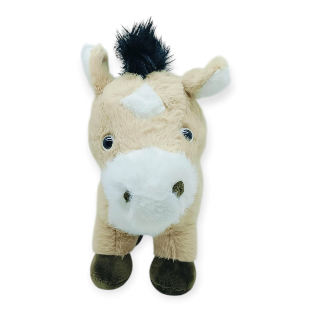 Peluş Hayvanlar Sesli 30 cm At - Bej - 1 ADET