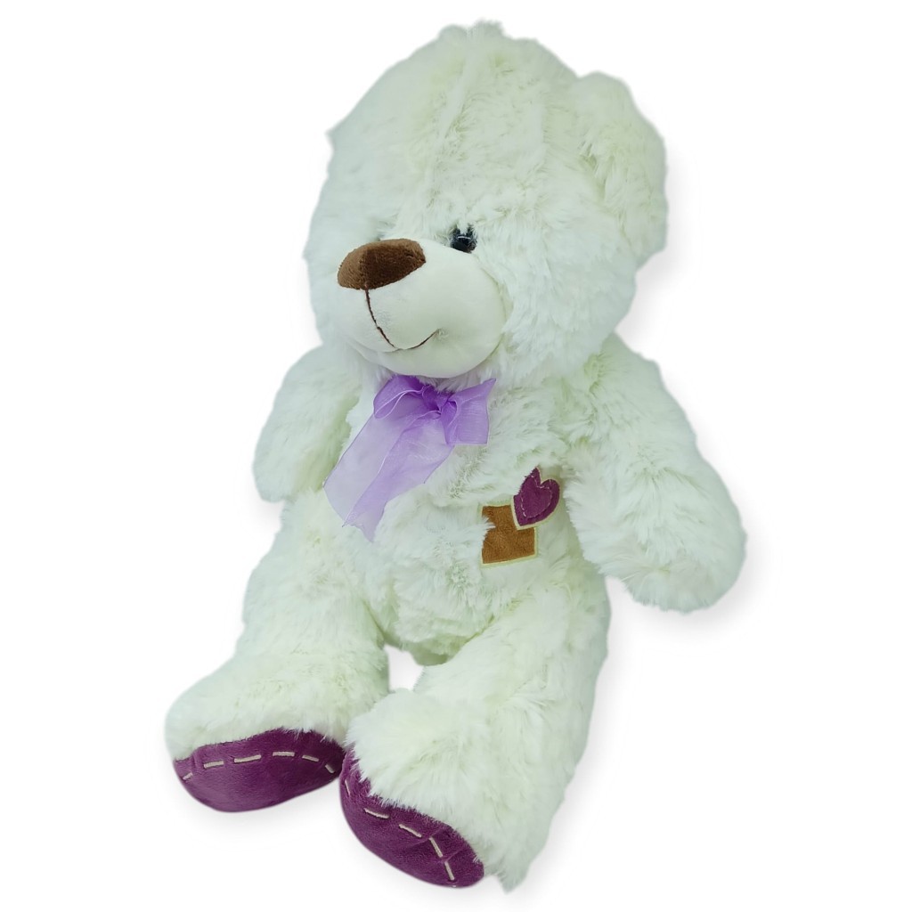 Peluş Papyonlu Ayıcık 40 cm - Beyaz - 1 ADET Peluş Papyonlu Ayıcık 40 cm - Beyaz - 1 ADET