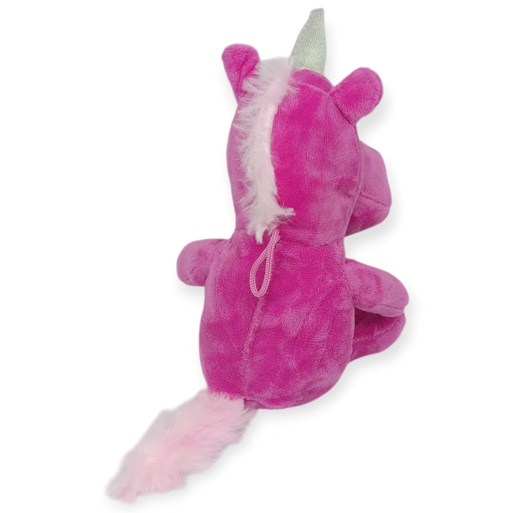 Peluş Sevimli Hayvanlar 20 cm - Koyu Pembe Unicorn - 1 ADET
