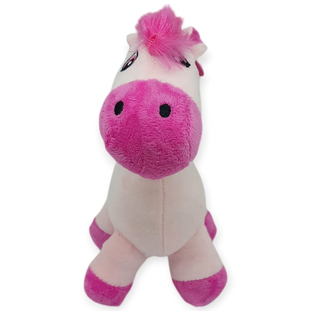 Peluş Sevimli Hayvanlar 25 cm - Pembe At - 1 ADET
