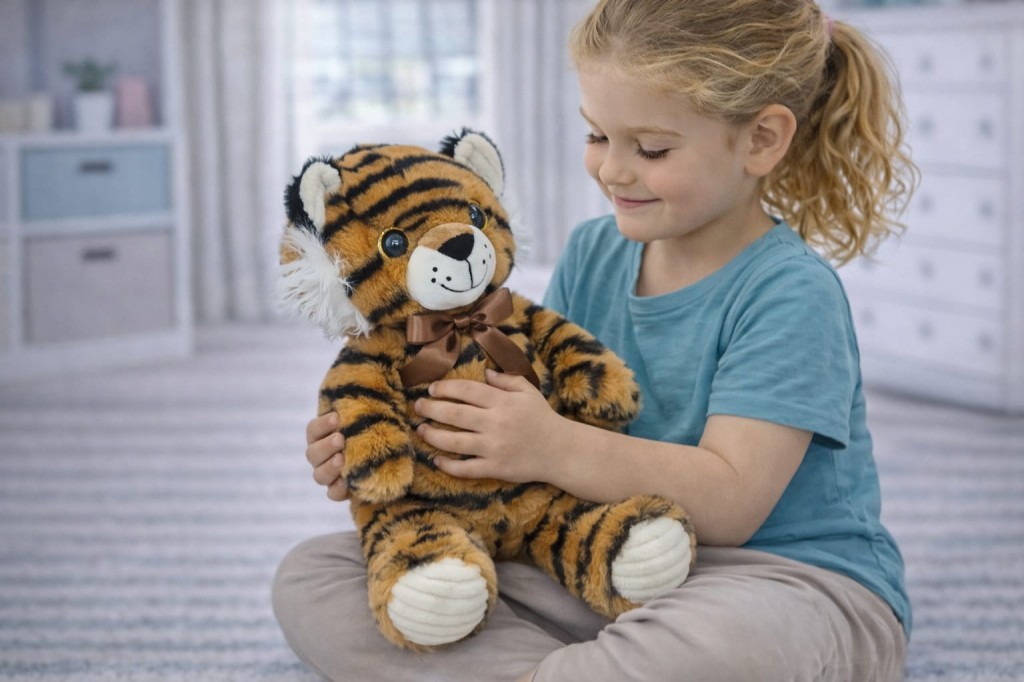 Peluş Sevimli Hayvanlar 40 cm - Renkli Ayı - 1 ADET