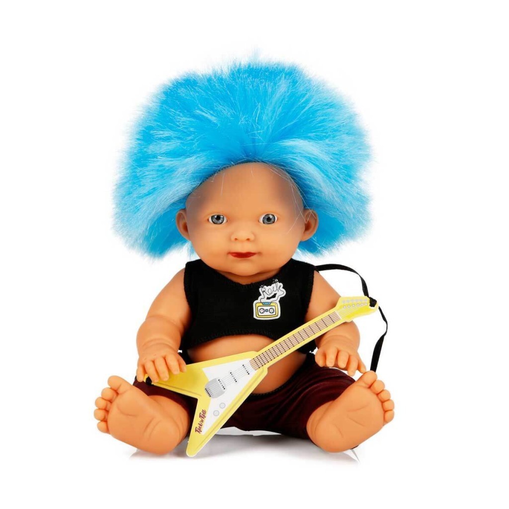 Punkçı Bebek Figürü 25 cm - Mavi Saçlı - 1 ADET Punkçı Bebek Figürü 25 cm - Mavi Saçlı - 1 ADET