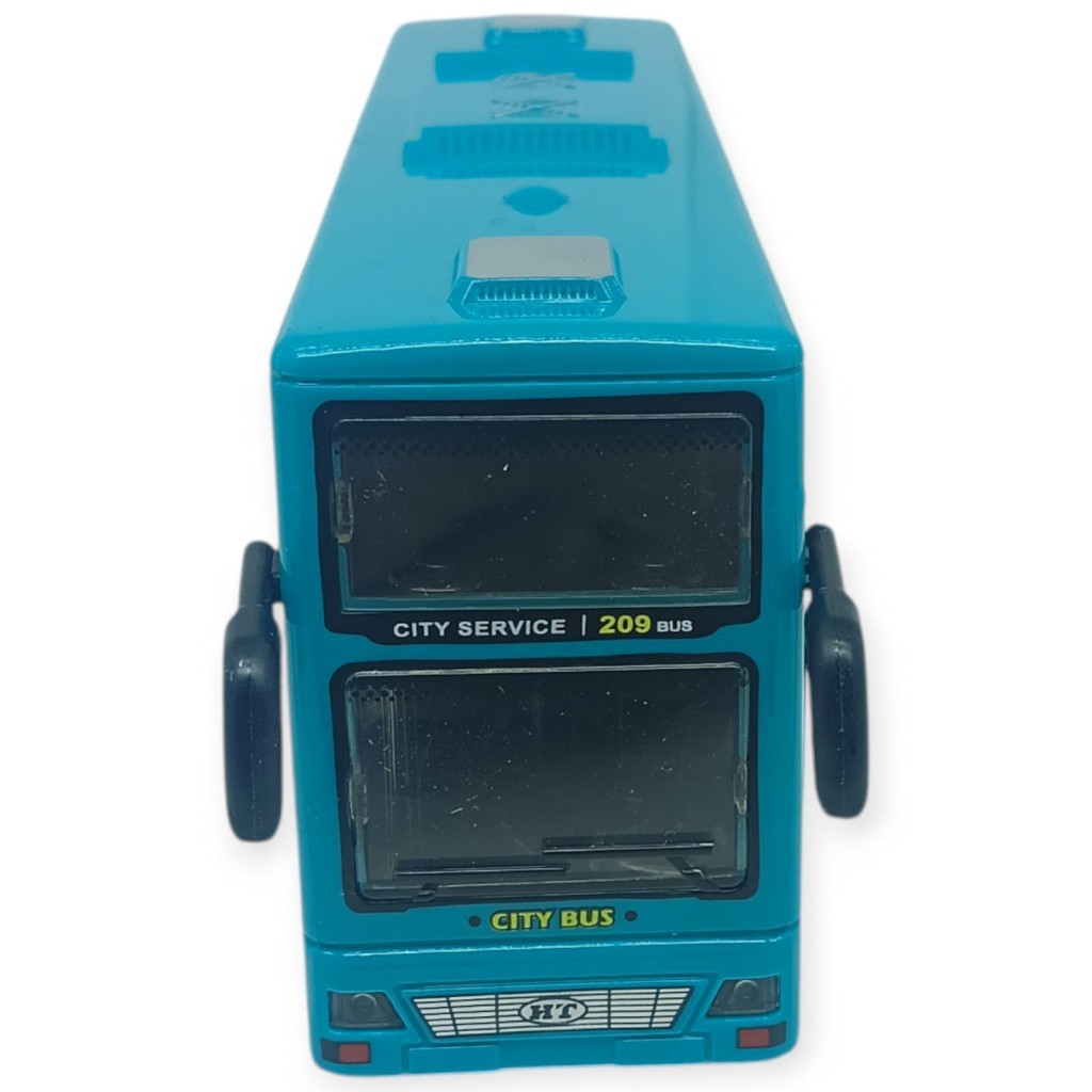 Sesli Işıklı Çift Katlı Otobüs 20 cm - Yeşil - 1 ADET Sesli Işıklı Çift Katlı Otobüs 20 cm - Yeşil - 1 ADET