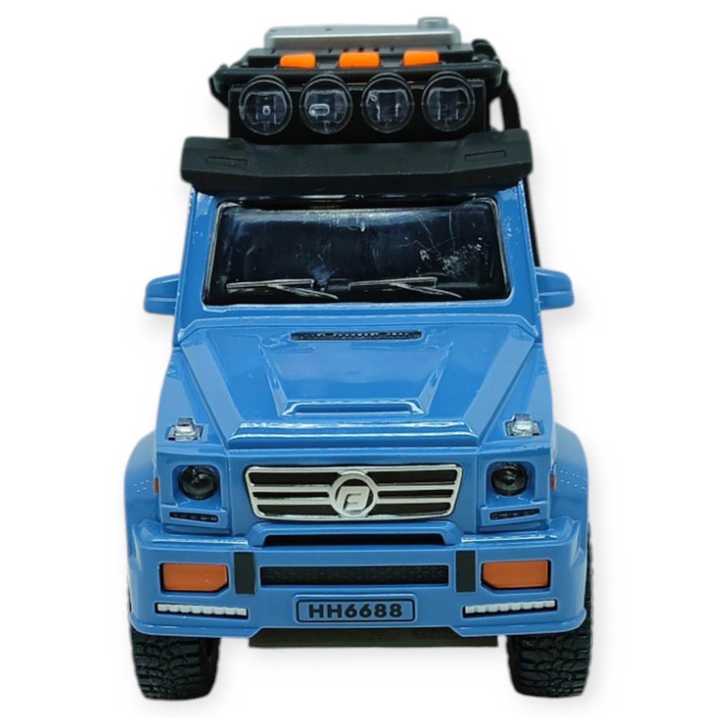 Sesli Işıklı Metal Off- Road Araba 17 cm - D700-04 - Mavi - 1 ADET
