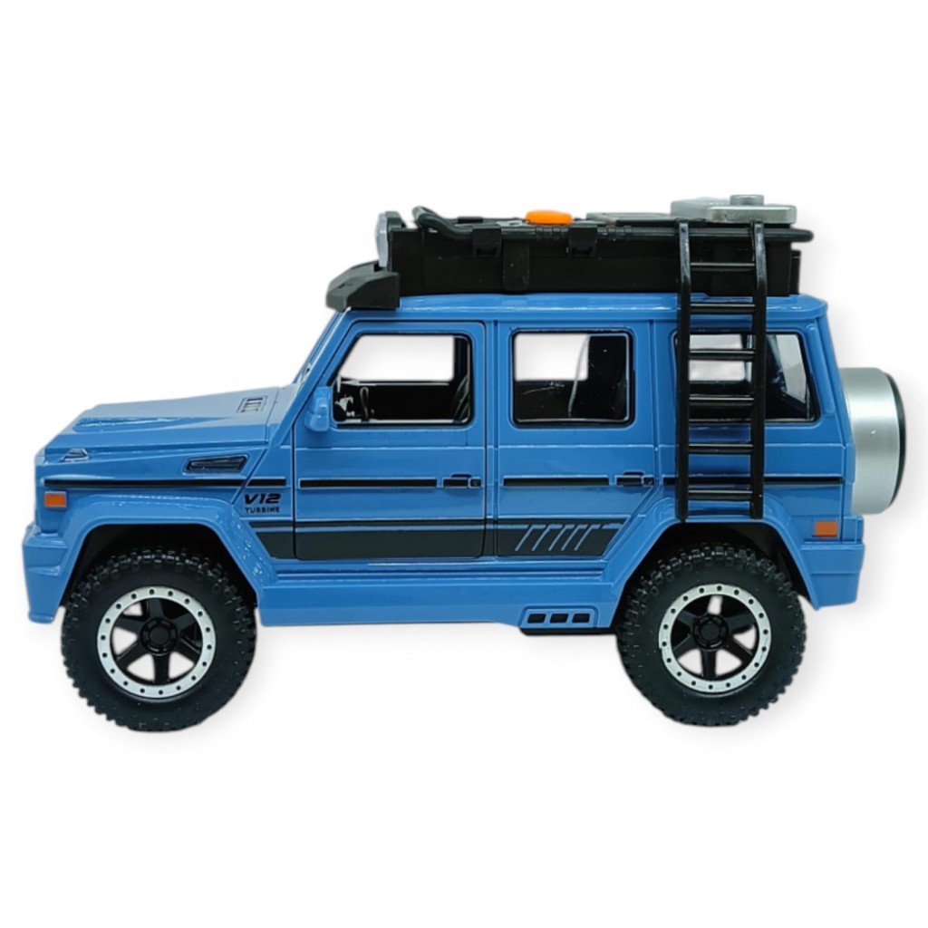Sesli Işıklı Metal Off- Road Araba 17 cm - D700-04 - Mavi - 1 ADET