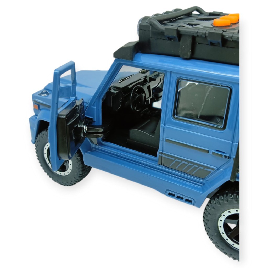 Sesli Işıklı Metal Off- Road Araba 17 cm - D700-04 - Mavi - 1 ADET