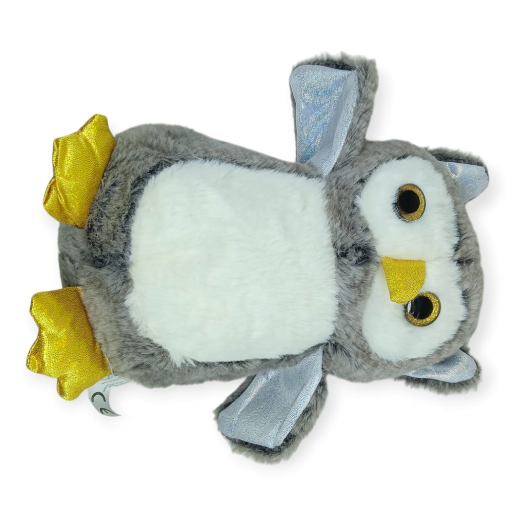 Sevimli Peluş Baykuş 25 cm - Gri - 1 ADET