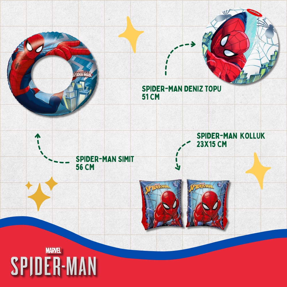 Spider-Man Kolluk & Simit & Deniz Topu Spider-Man Kolluk & Simit & Deniz Topu