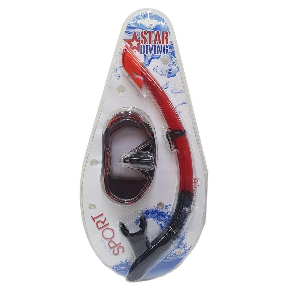 Star Diving Dalış Maskesi ve Snorkel Yetişkin - 517-KIRMIZI - 1 ADET Star Diving Dalış Maskesi ve Snorkel Yetişkin - 517-KIRMIZI - 1 ADET
