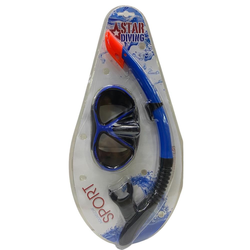 Star Diving Dalış Maskesi ve Snorkel Yetişkin - 51711-MAVİ - 1 ADET