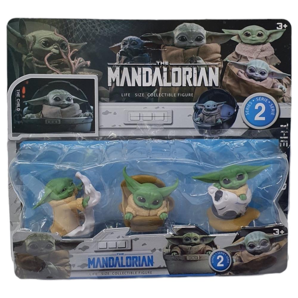 CLZ505 Star Wars Mandolorian Yoda 3 lü Figür Set 2 Asorti