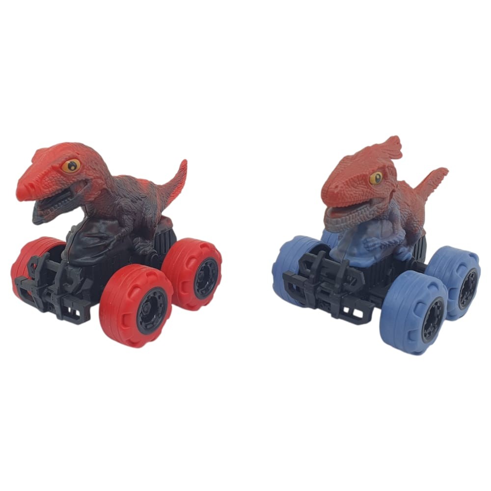 Sürtmeli Dinazor Arabalar 2'li -  cm - Triceratops & T-Rex