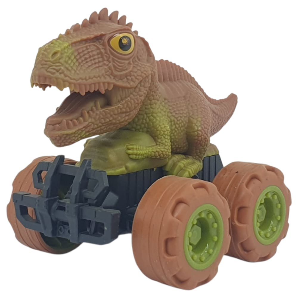 Sürtmeli Dinazor Arabalar 2'li -  cm - Triceratops & Stegosaurus - 1 ADET