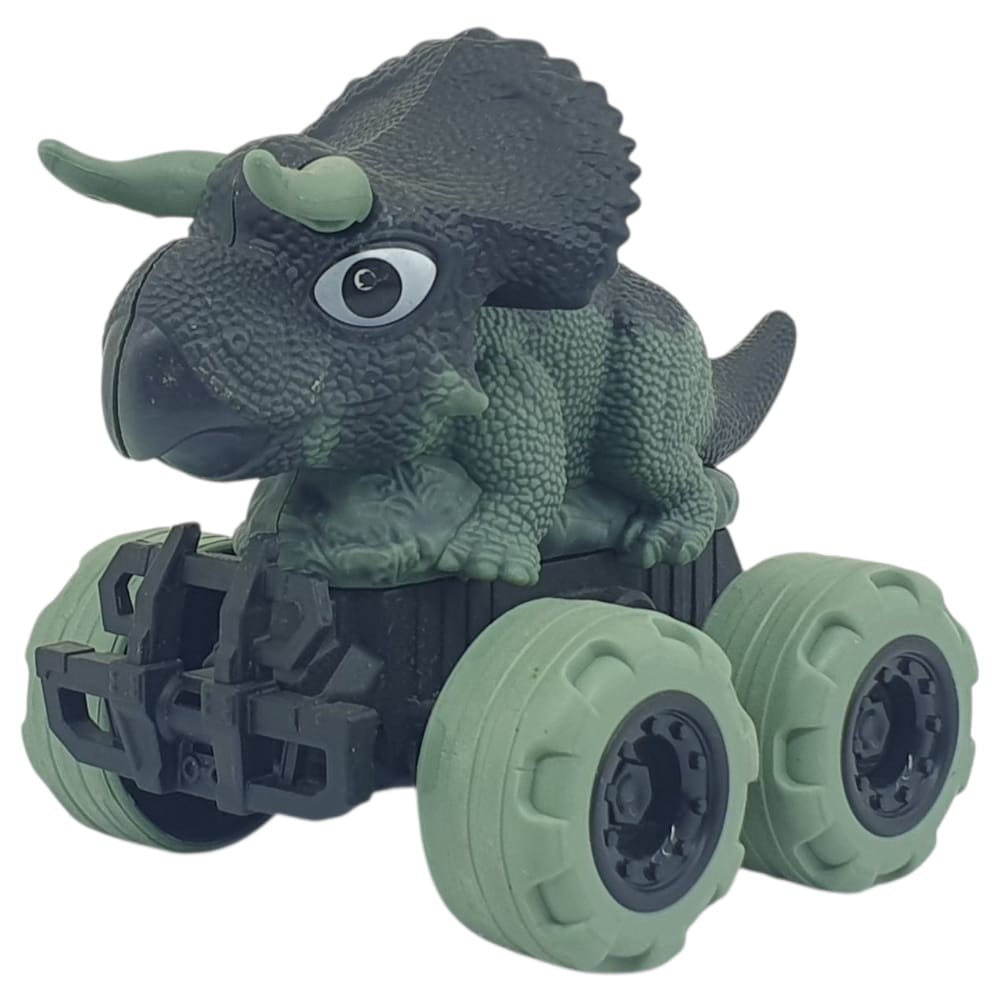 Sürtmeli Dinazor Arabalar 2'li -  cm - Triceratops & Stegosaurus - 1 ADET