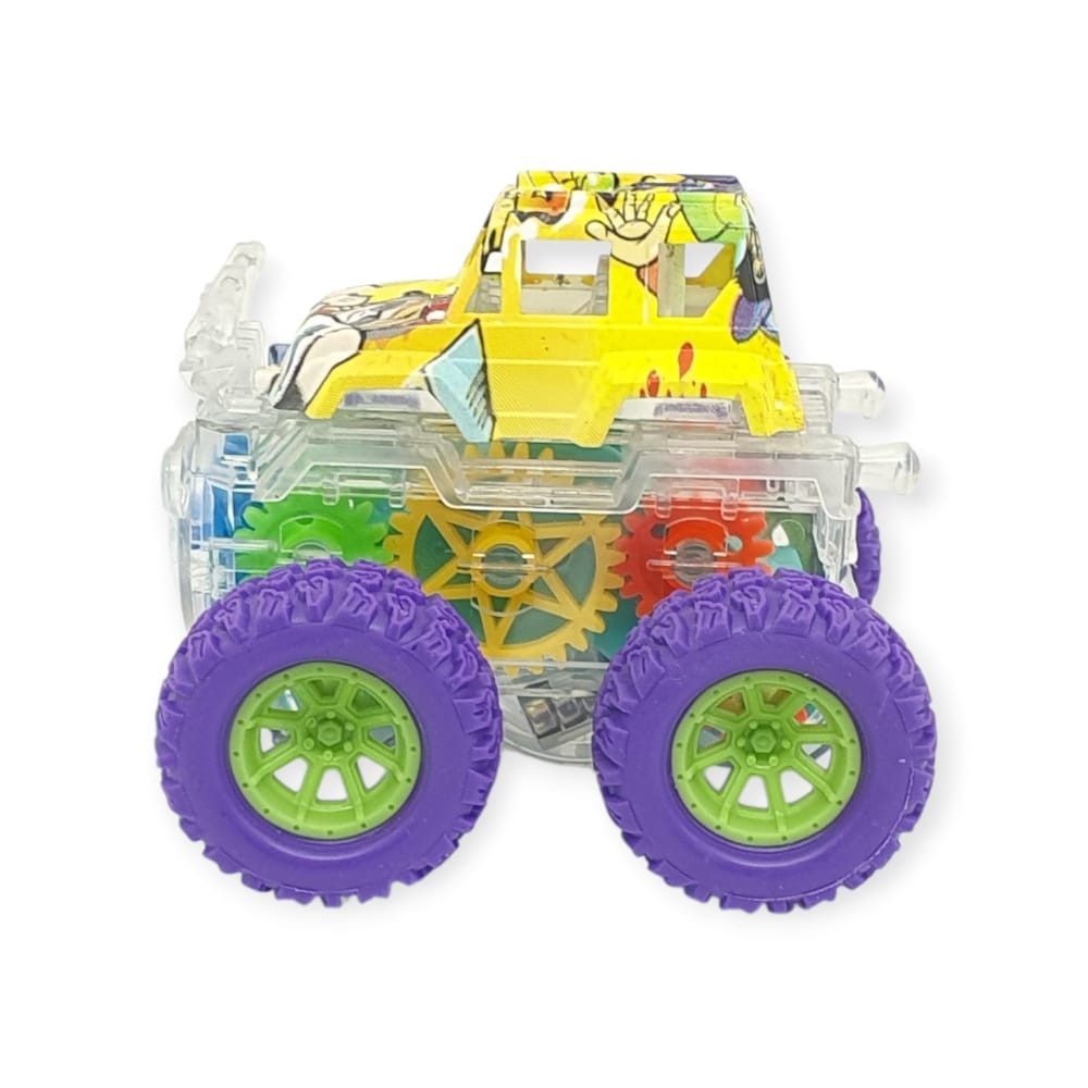 Sürtmeli Işıklı Off-Road Aracı  - 7310 - Mor - 1 ADET