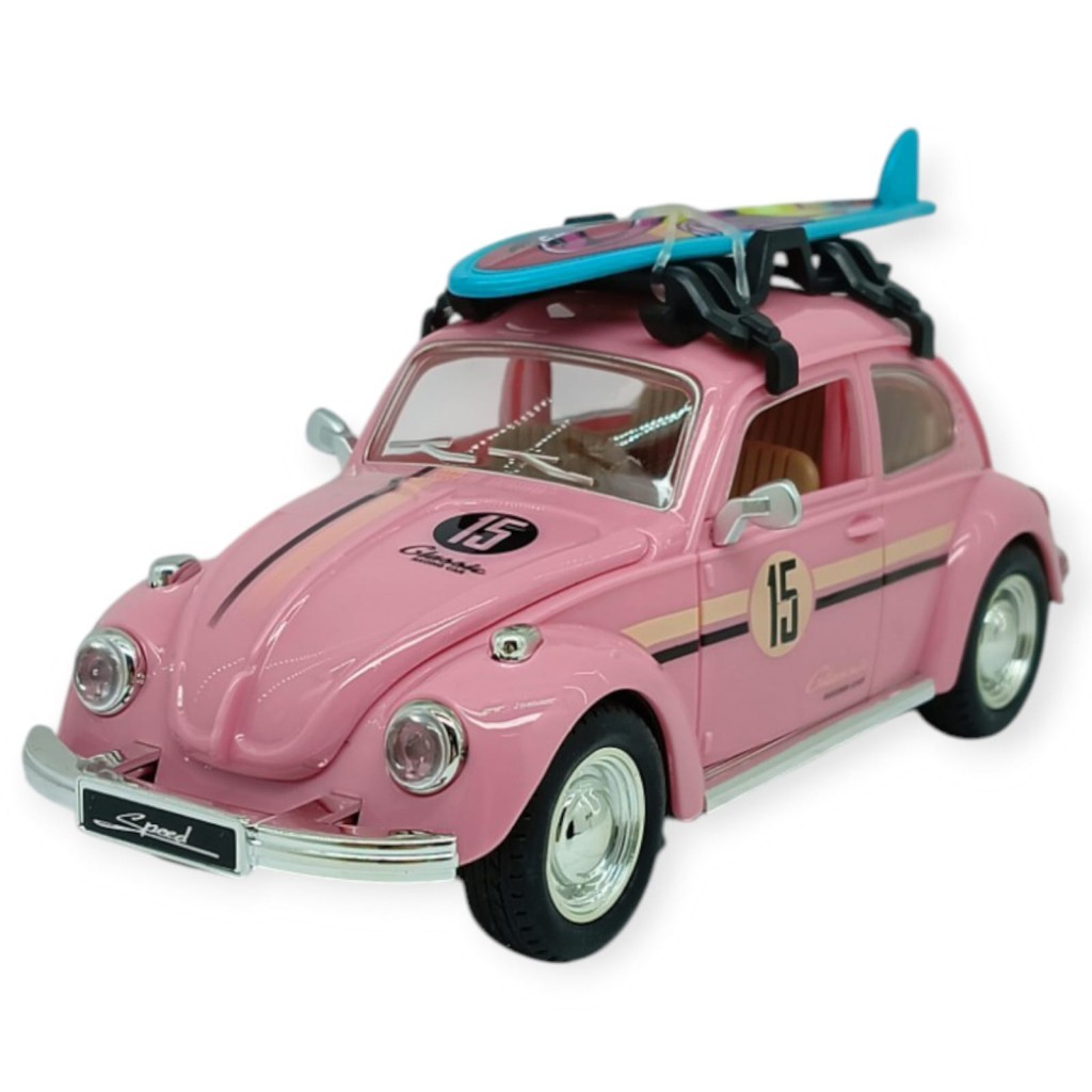 Tatil Serisi - Sesli Işıklı Vosvos Araba 18 cm - Pembe - 1 ADET Tatil Serisi - Sesli Işıklı Vosvos Araba 18 cm - Pembe - 1 ADET