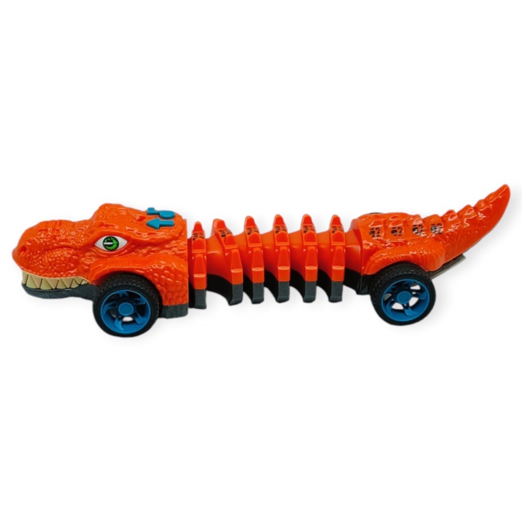 Timsah Araba - Otomatik Hareketli Sesli Işıklı 32 cm - Koyu Turuncu Timsah - 1 ADET