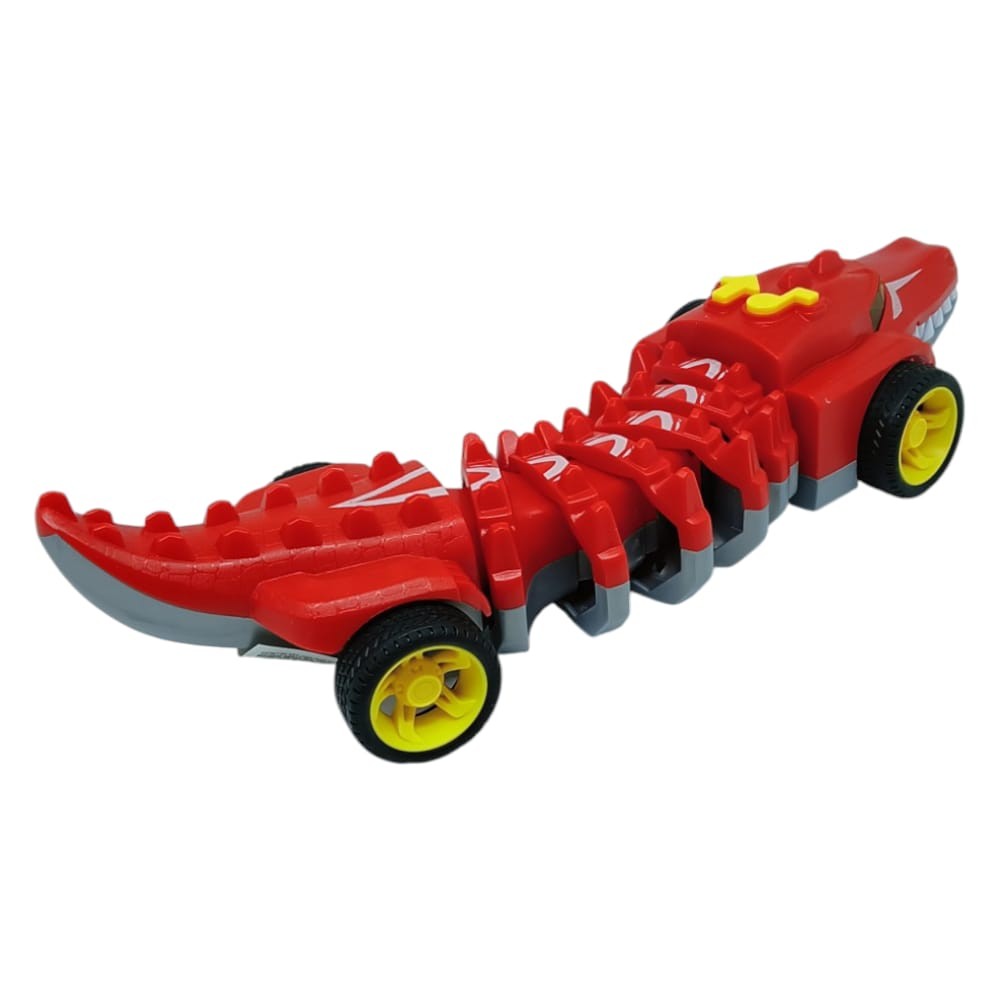 Timsah Araba - Otomatik Hareketli Sesli Işıklı 32 cm - Kırmızı Timsah - 1 ADET