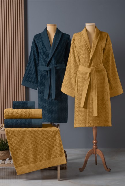 Bambu Bornoz Seti Lisse Moonlit Amber Bambu Bornoz Seti Lisse Moonlit Amber