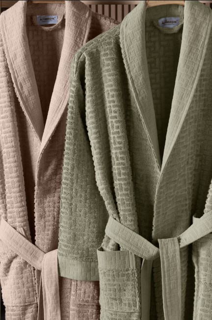 Bambu Bornoz Seti Lisse Sage Sabre Bambu Bornoz Seti Lisse Sage Sabre
