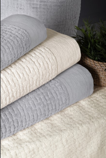 Bambu Bornoz Seti Lisse Coin İvory
