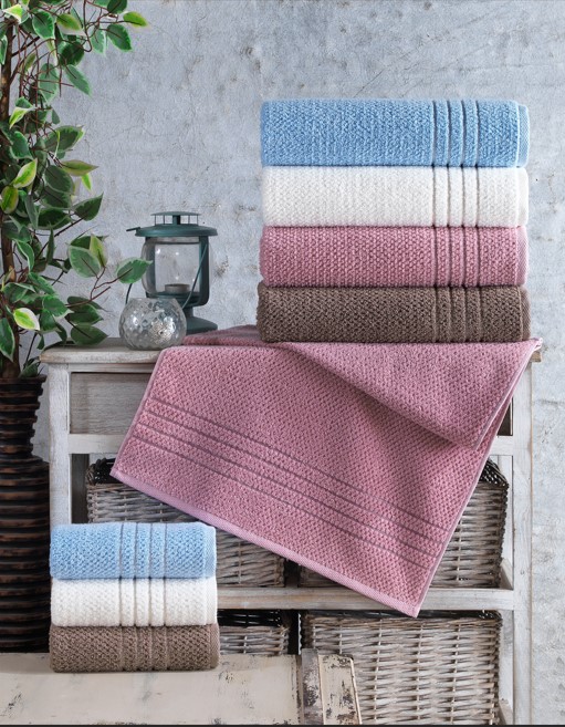 Jakarlı 4lü 90x150 Banyo Havlusu Carry Jakarlı 4lü 90x150 Banyo Havlusu Carry