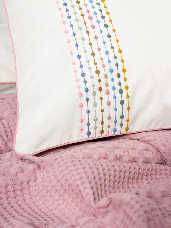 Aura Çift Kişilik Pike Takımı Pebble Pembe Aura Çift Kişilik Pike Takımı Pebble Pembe