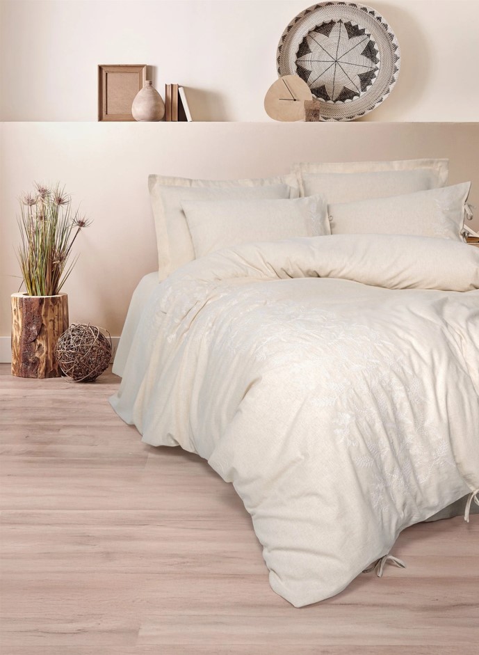Cotton Keten Çift Kişilik Nev Takımı Kivora Cotton Keten Çift Kişilik Nev Takımı Kivora