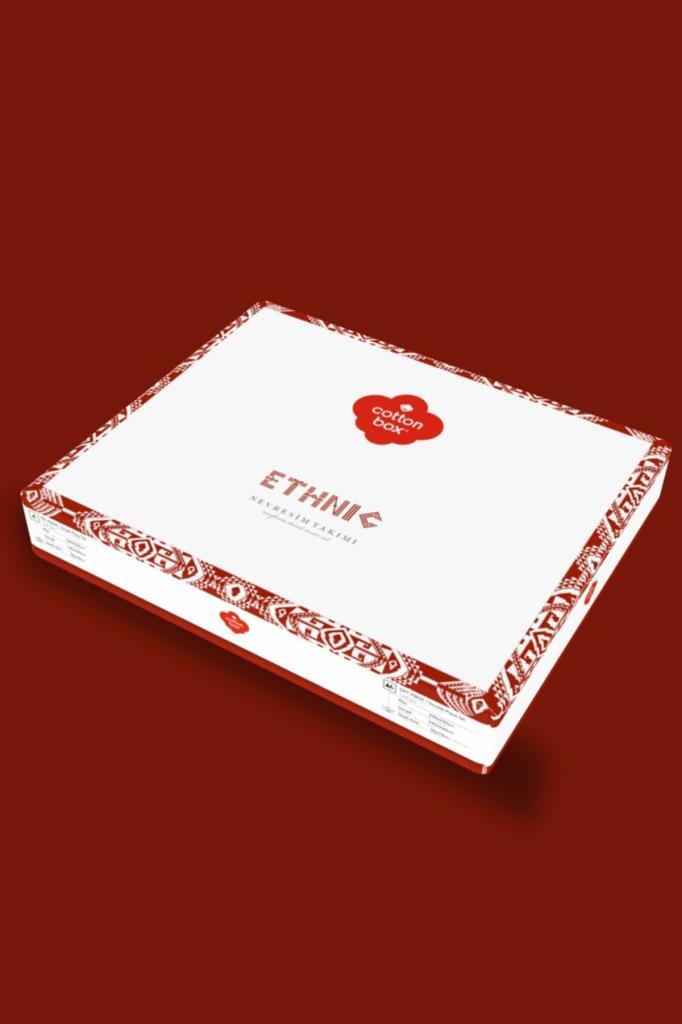 Etnich Nevresim Takımı Çift Kişilik Tuwa Kiremit Etnich Nevresim Takımı Çift Kişilik Tuwa Kiremit