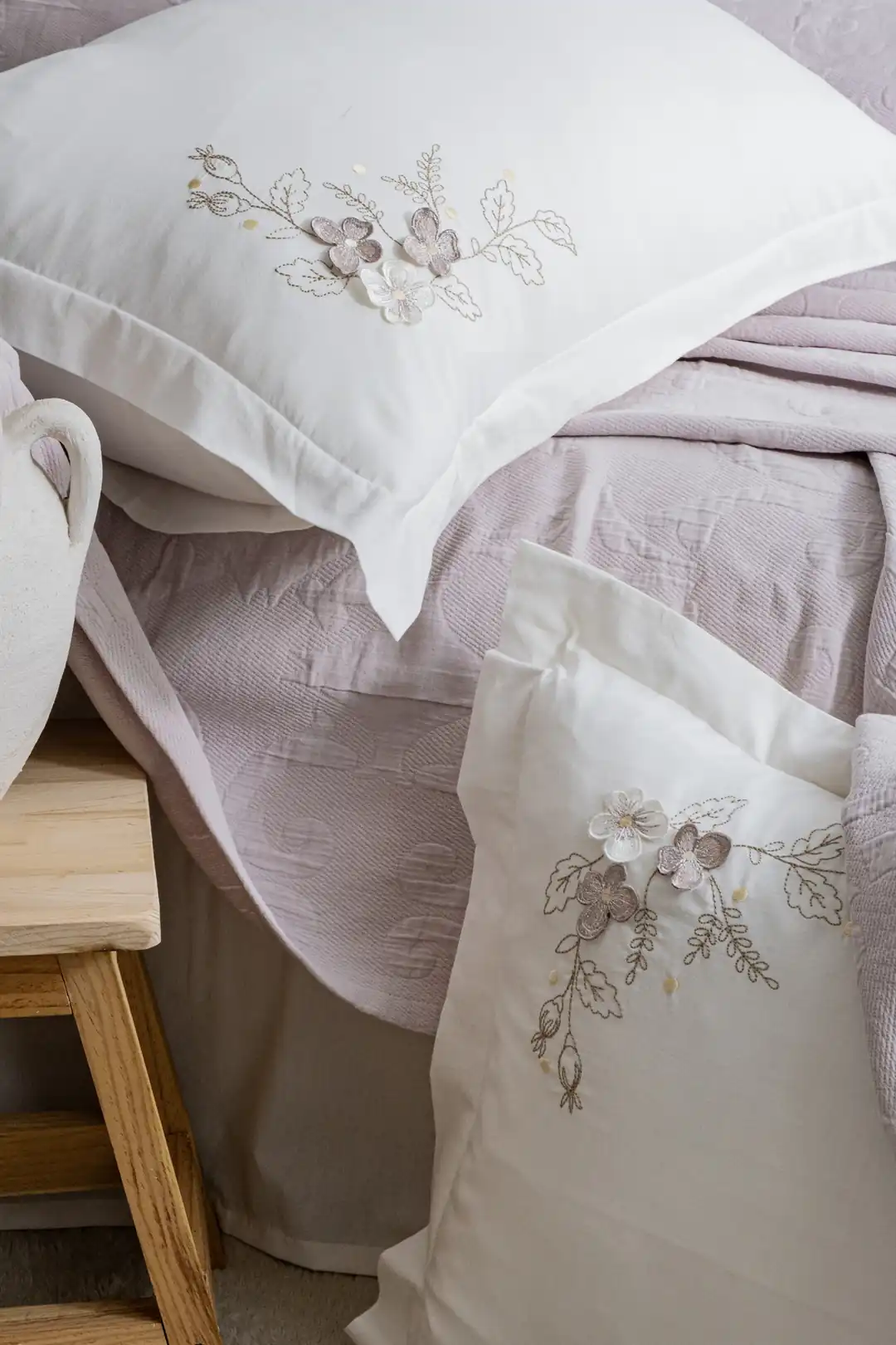 Şaheser Home Collection Yatak Örtüsü Seti Çift Kişilik Derek Lila
