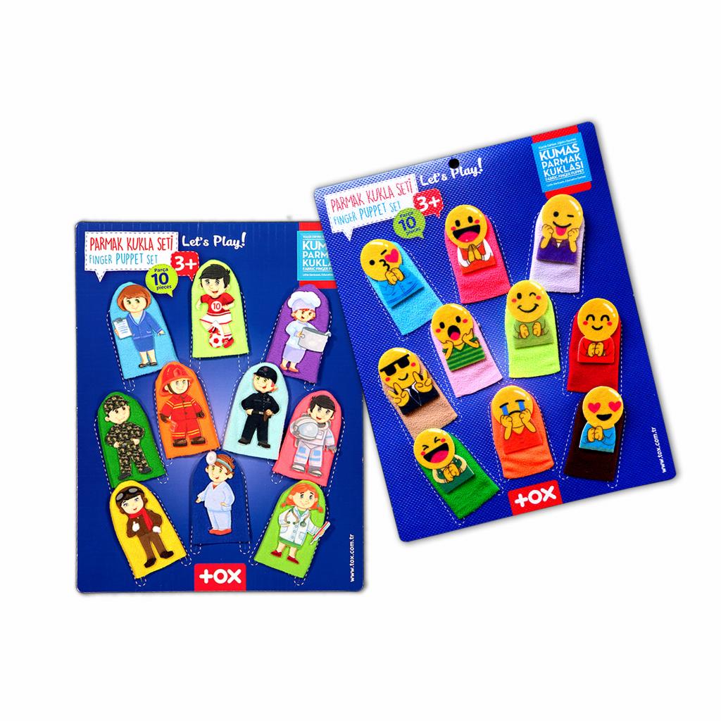 CLZ247 2 Set - 20 Parça  Emojiler ve Meslekler Parmak Kukla