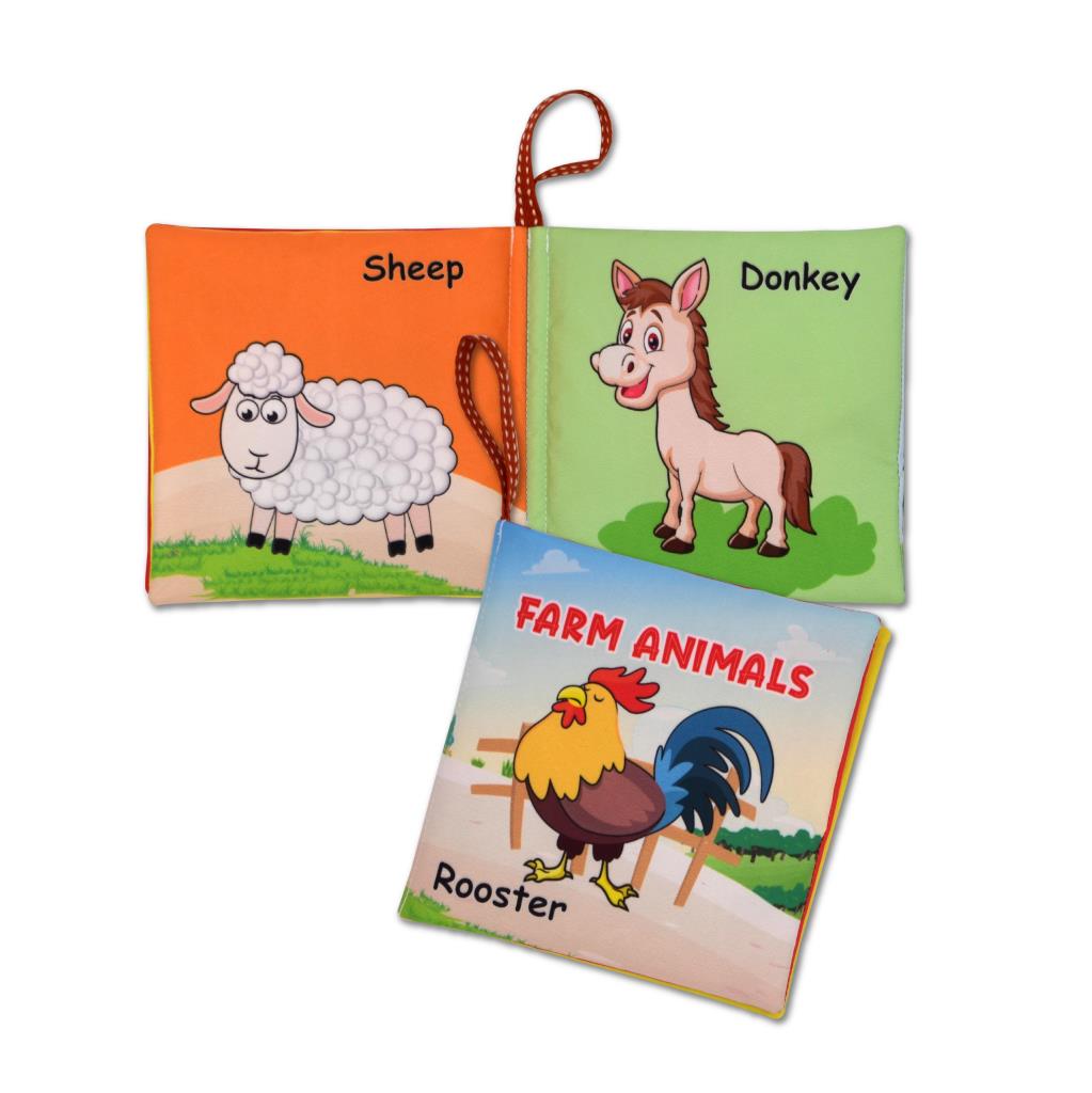 CLZ247  İngilizce Çiftlik Hayvanları Kumaş Sessiz Kitap