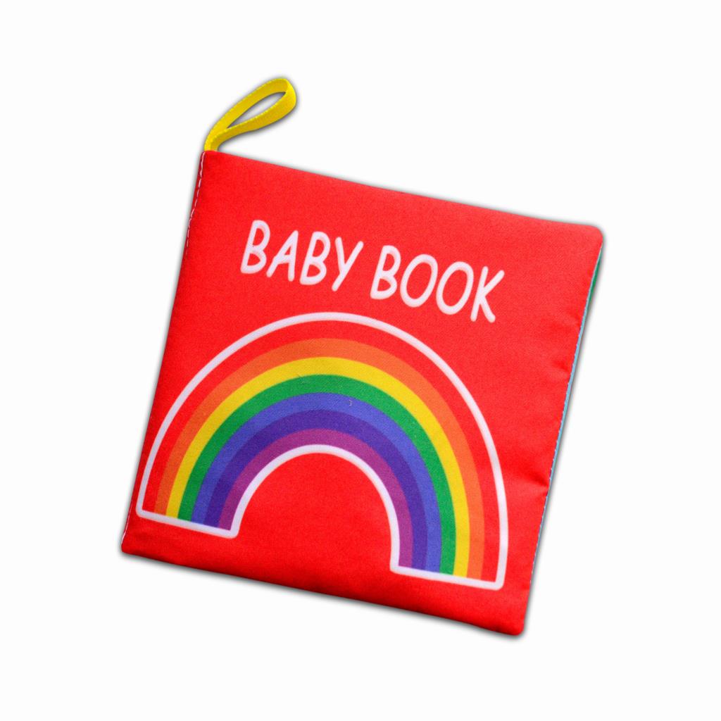 CLZ247  İngilizce Renkli Bebek Kumaş Sessiz Kitap