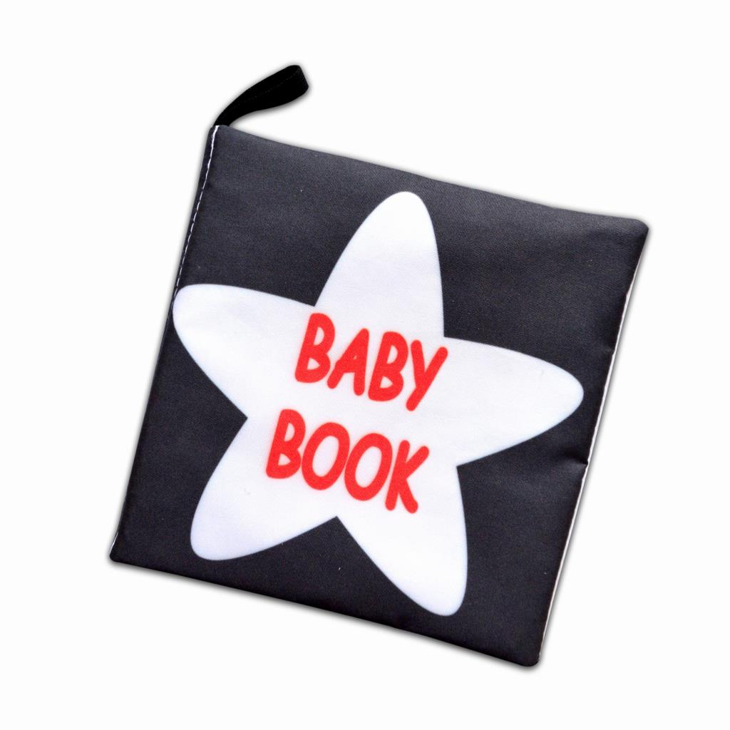 CLZ247  İngilizce Siyah Beyaz Bebek Kumaş Sessiz Kitap